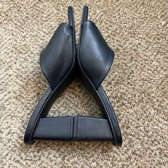 Torrid Twist Front Block Heeled Black Mule Faux Leather Womens Size 8.5WW - Picture 12 of 13